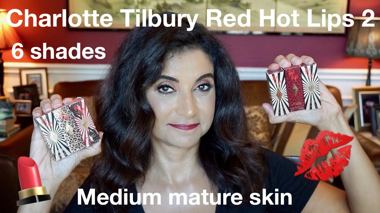 Charlotte Tilbury Red Hot Lips 2 | Try on and Swatches | Over 50