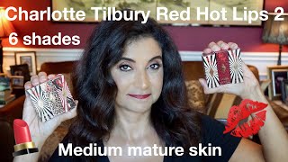 Charlotte Tilbury Red Hot Lips 2 | Try on and Swatches | Over 50