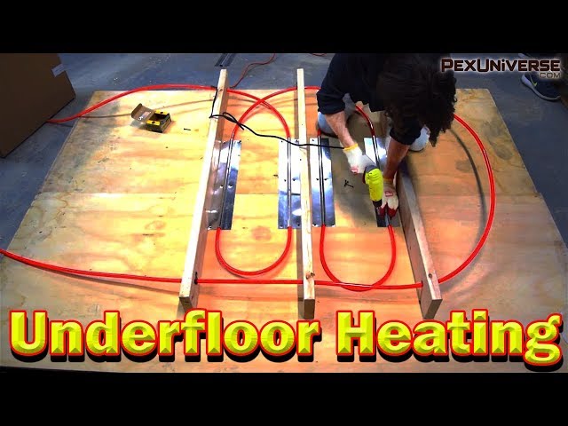 How To Install Radiant Floor Heating System w/ HEAT TRANSFER PLATES -  YouTube
