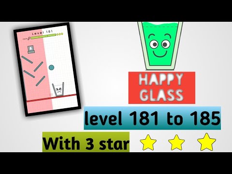 Happy Glass Level 181 To 185 With 3 Star Youtube