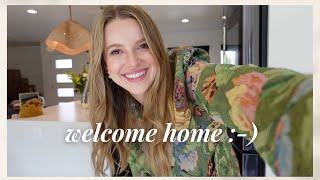 VLOG: we made it home :) first days in the house, projects + packages!