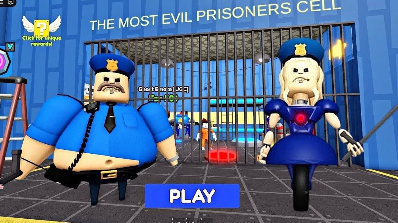 Roblox POLICE GIRL! BARRY 2 PLAYER PRISON ESCAPE OBBY