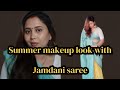 Glowy &amp; Fresh: The Ultimate Summer Makeup Look" #summermakeuplook #summerlook #jamdanisaree