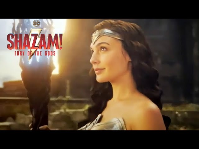 Shazam Fury Of The Gods Wonder Woman Scene and Justice League