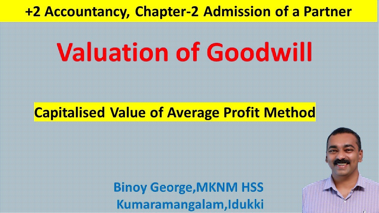 Valuation Of Goodwill Capitalised Value Of Average Profit Method valuation-of-goodwill-capitalised-value-of-average-profit-method