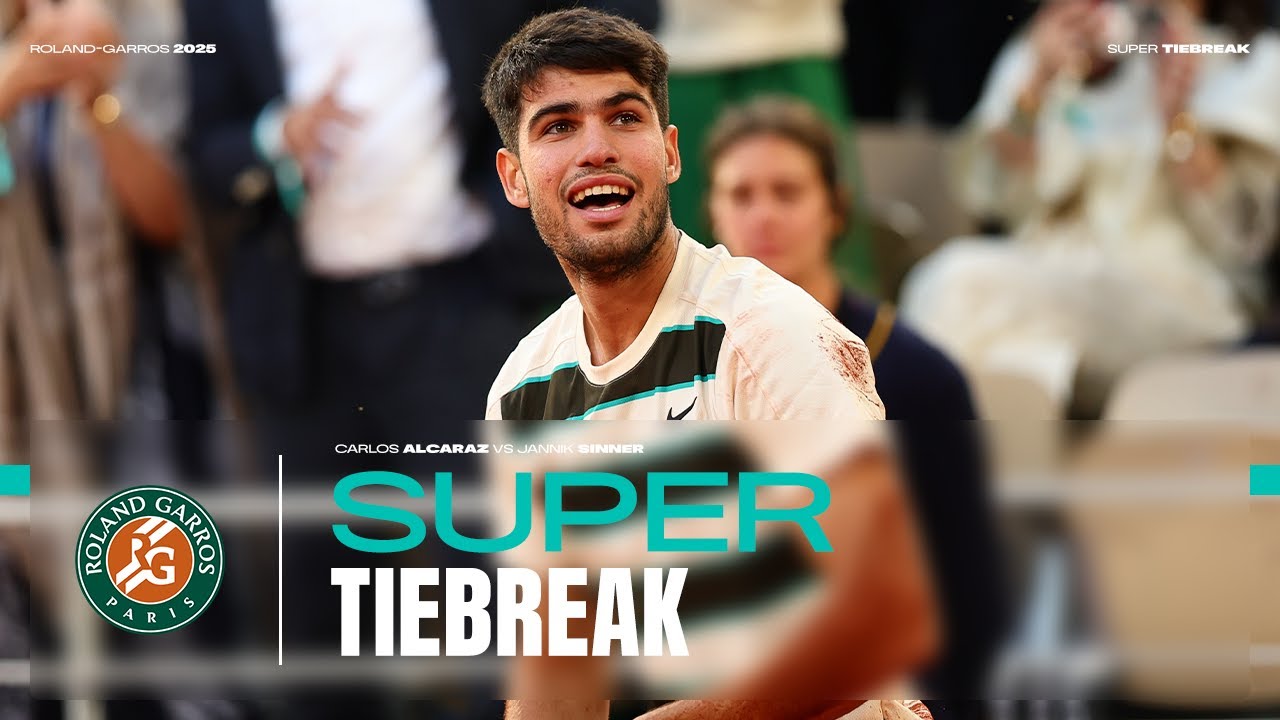 Alcaraz vs Sinner full super tiebreak | Roland-Garros 2025