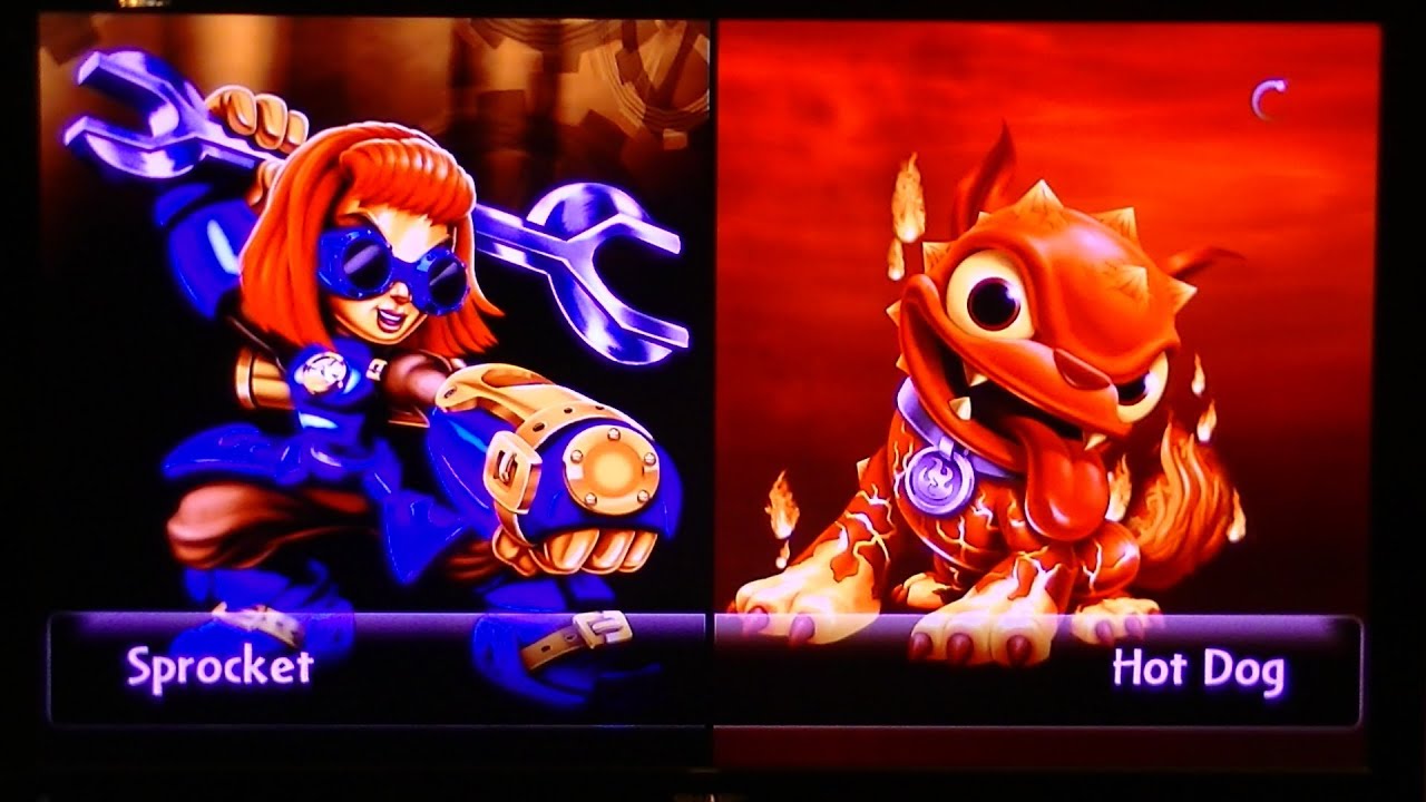 SKYLANDERS GIANTS SPROCKET VS HOT DOG YouTube