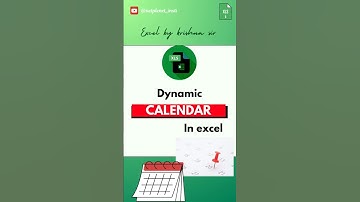 Calendar hacks in excel || Dynamic Calendar || #excelhacks #shorts👍👍#exceltips #excel #exceltricks