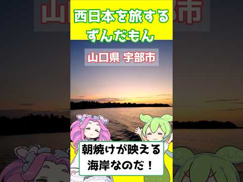 【山口県宇部市】早起きして朝焼けがきれいな海水浴場にいくのだ！ #ずんだもん #ずんだもん解説
