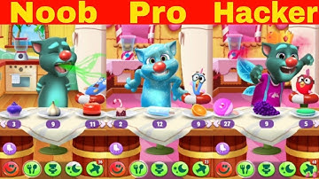 NOOB VS PRO VS HACKER Eating Garlic Vs Ice Cream || My Talking Tom 2