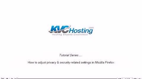 How to adjust privacy & security-related settings in Mozilla Firefox