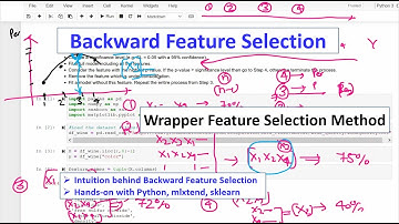 Backward Feature Selection |Sequential Backward Selection|Wrapper Method Part 2|Tutorial 8