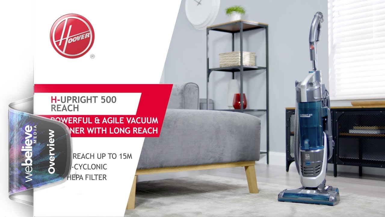 Hoover HU500GHM H UPRIGHT 500 Reach Bagless Vacuum YouTube