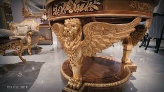 Famous Leone Round Entrance Table by Deluxe Arte | Italian Classic Furniture #italianfurniture #furniture Wealth