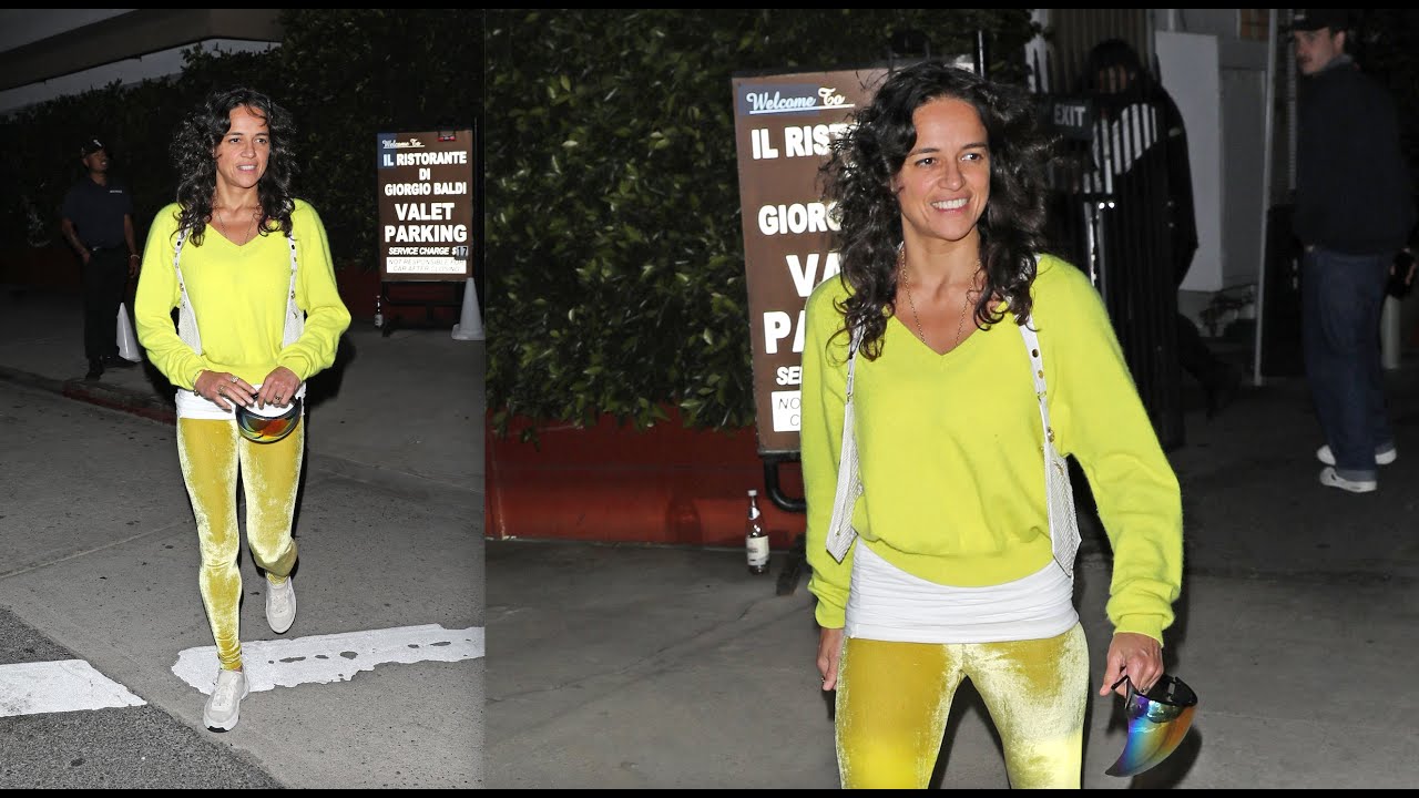 Fast & Furious Star Michelle Rodriguez Takes Off Her Face Mask And Smiles After Having Dinner in LA!