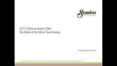 Seamless Opportunities "Foundation" For Act! CRM