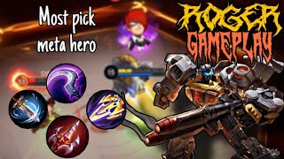 This meta hero so powerful💥 | Roger Gameplay | Mobile Lagends