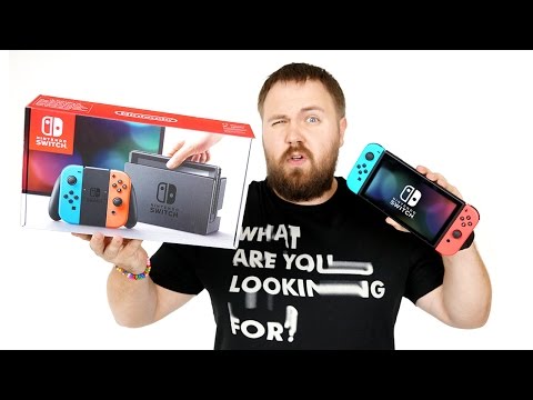 Распаковка Nintendo Switch и аксессуаров к ней