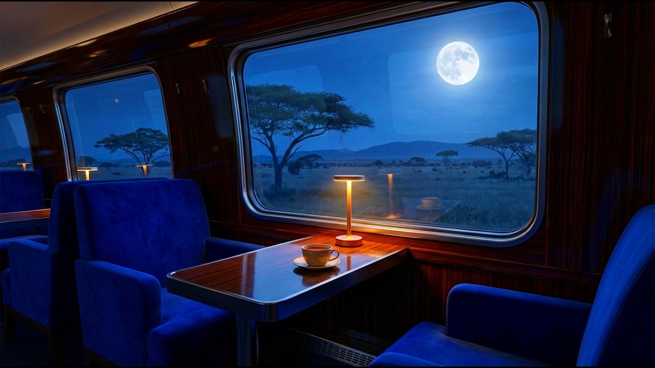 Sleeping on The Blue Train 🇿🇦 Night in African Savanna | Luxury Train Ambience