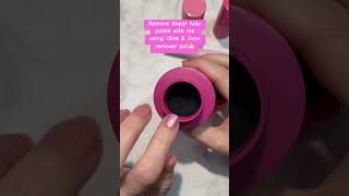 Easy! Remove linear holo polish, using Olive & June remover pot with me! #olive&june #nailcare 🩷