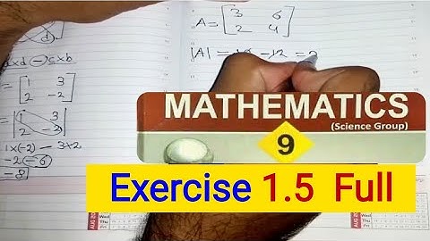 Exercise 1.5 Full // Chapter 01 // Class 9th // Mathematics // Matrices // Multiplicative Inverse
