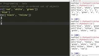 Lecture#10 Python Sets