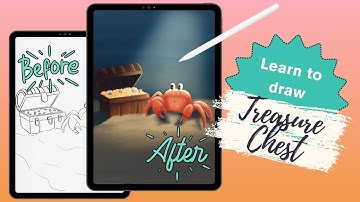 Procreate Tutorial for Beginners: Treasure Chest Sketch