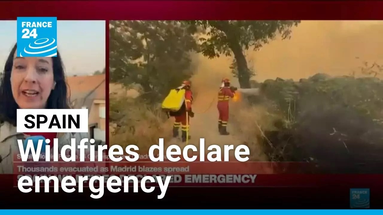'It smells of burning': Thousands evacuated as wildfires rage around Madrid • FRANCE 24 English