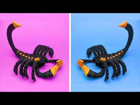 3D Origami Scorpion Tutorial for beginners
