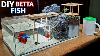 Make A Diorama Betta Fish Aquarium Decoration by gurune kreatif poel 15,035 views 9 months ago 8 minutes, 22 seconds