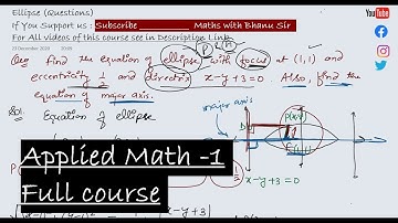 Ellipse (Part-5) | Algebra | Applied Maths - 1 | Diploma Course | Polytechnic