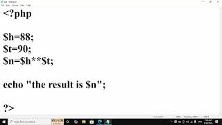 Operator in php