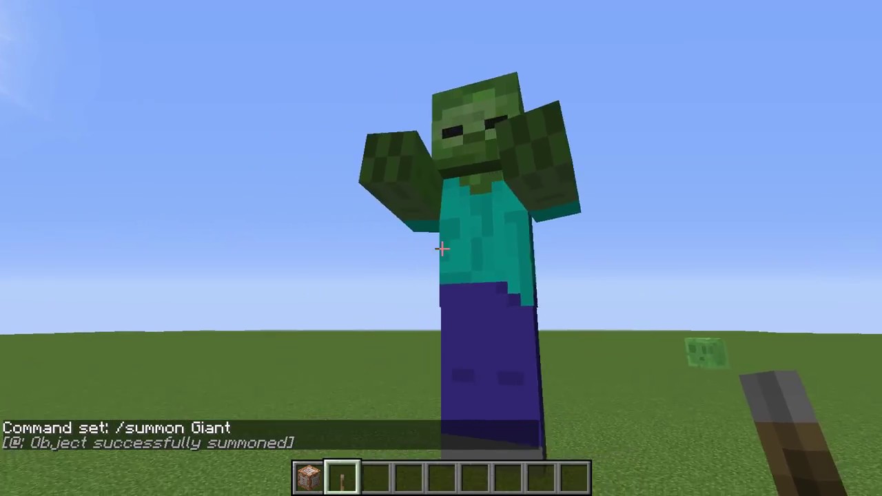 How to Summon A Giant Zombie In Minecraft - YouTube
