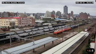 2023-02-22 「四顆頭」7502次 四顆頭貨列 新竹貨運站 出站&🐷 北新竹車站 通過✅