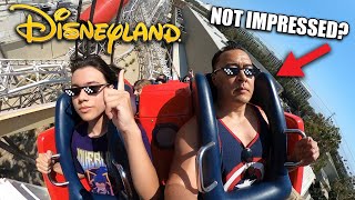 DISNEYLAND NO EMOTION CHALLENGE!! Who Can Keep a Straight Face on Scary Rides? Avengers Campus DAY 1