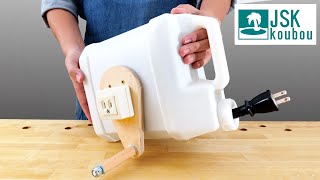 Ideas for power leads with waste plastic containers