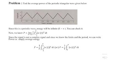 Calculating the average power of a triangular wave - solved