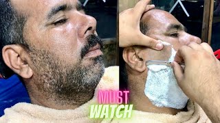 How To Clean Shave For Men { 2023 Straight Razor } Face Shave Tutorial Virale Video Jeddah Salon