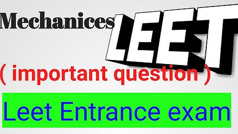 MECHANICS Questions for LEET Entrance (part 1) ||  lakshay sharma