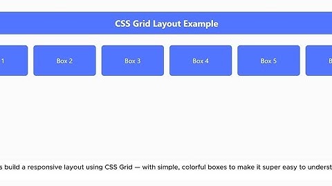 Responsive CSS Grid Layout Tutorial | Colorful Boxes Explained Step by Step
