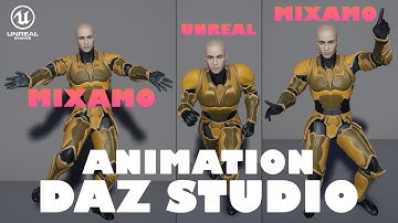 Daz Studio to Unreal Engine 4 Mixamo Animation - Daz 3D to UE4