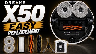 Dreame X50 Ultra Maintenance | Easy Replacement of Filter, Brushes &amp; Dust Bag