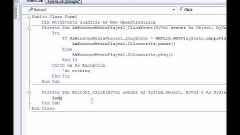 Visual basic 2008/2010 Tutorial - Media Player