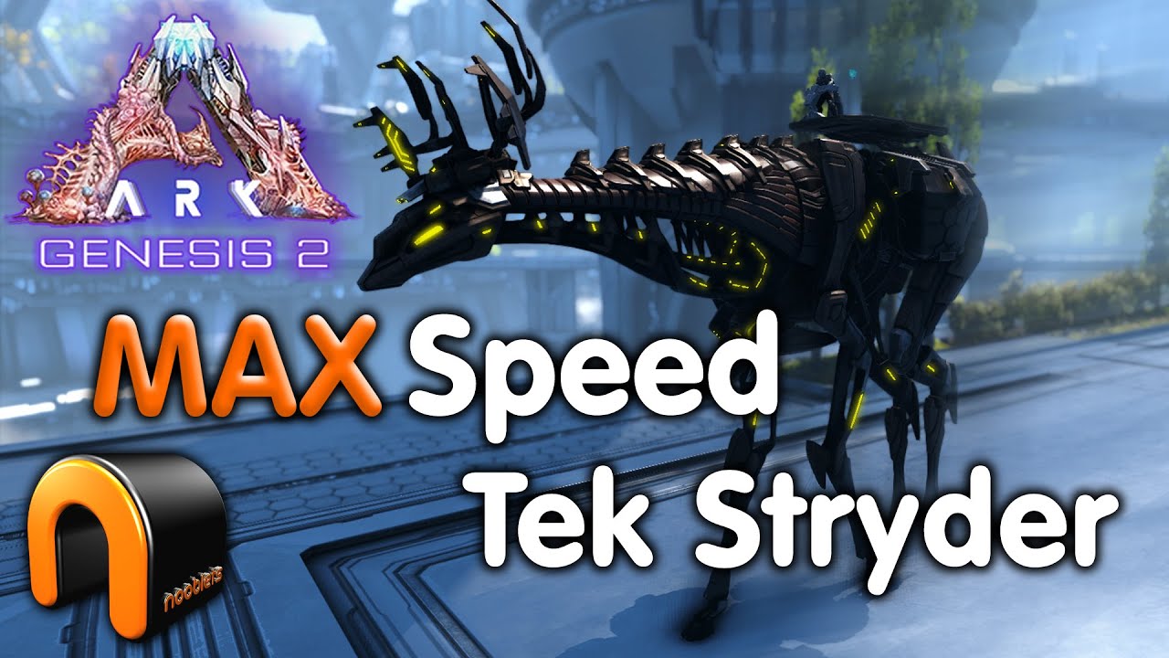 Ark Genesis 2 Max Speed Tek Stryder Ark Youtube