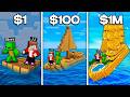 JJ And Mikey $1 vs $1 000 000 Yacht Battle in Minecraft Maizen