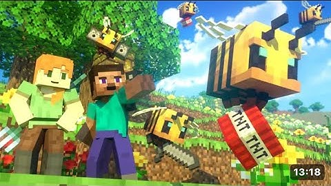 BEES FIGHT - Alex and Steve Life (Minecraft Animation)