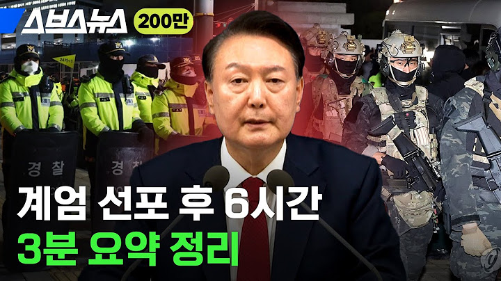 윤석열 대통령 비상계엄 선포부터 해제까지 3분 정리 / 스브스뉴스