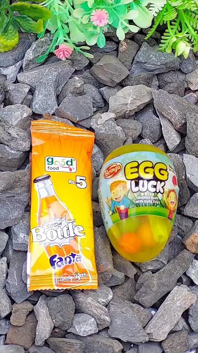 colourful 🎊 orange bottle candy with mini surprise egg unboxing today #shorts#candy#lolipop