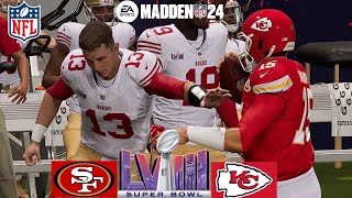 Madden 24 Super Bowl 58 Kansas City Chiefs vs San Francisco 49ers Full Simulation 2024 PS5 Game Play
