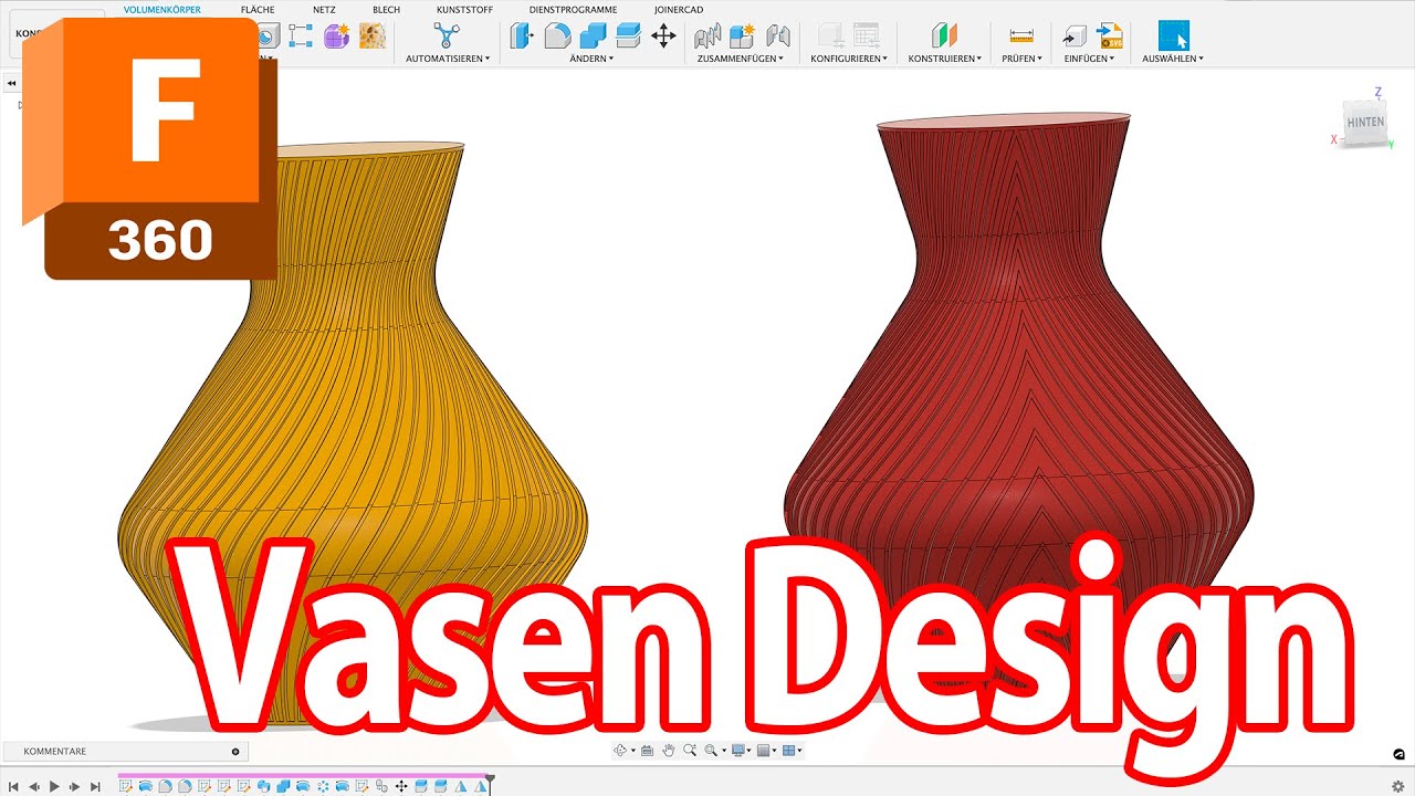 Vasen Muster leicht erstellen Fusion 360 Tutorial Deutsch CAD